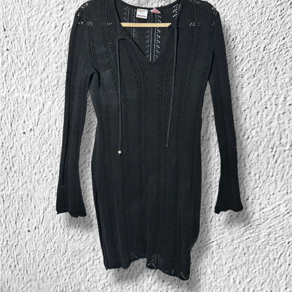 Xhilaration Black Knit Sweater Dress